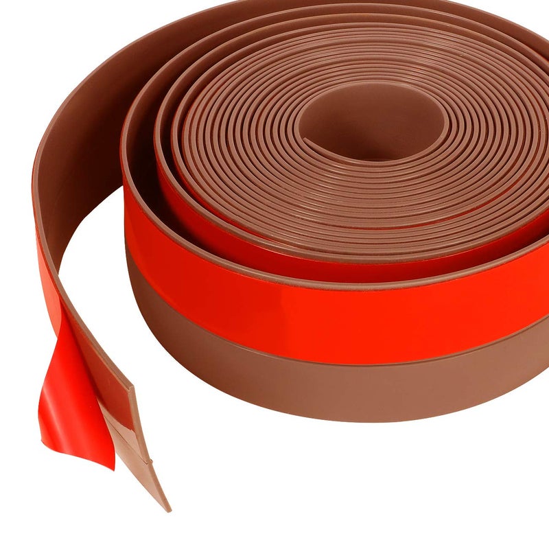 TORRAMI Silicone Door Sweep Draft Stopper 2 inch Width 20 Feet Length,Seal Insulation for Door Under Bottom, Gap, Side, Glass Shower Door, Sliding Door,Brown - Image 3